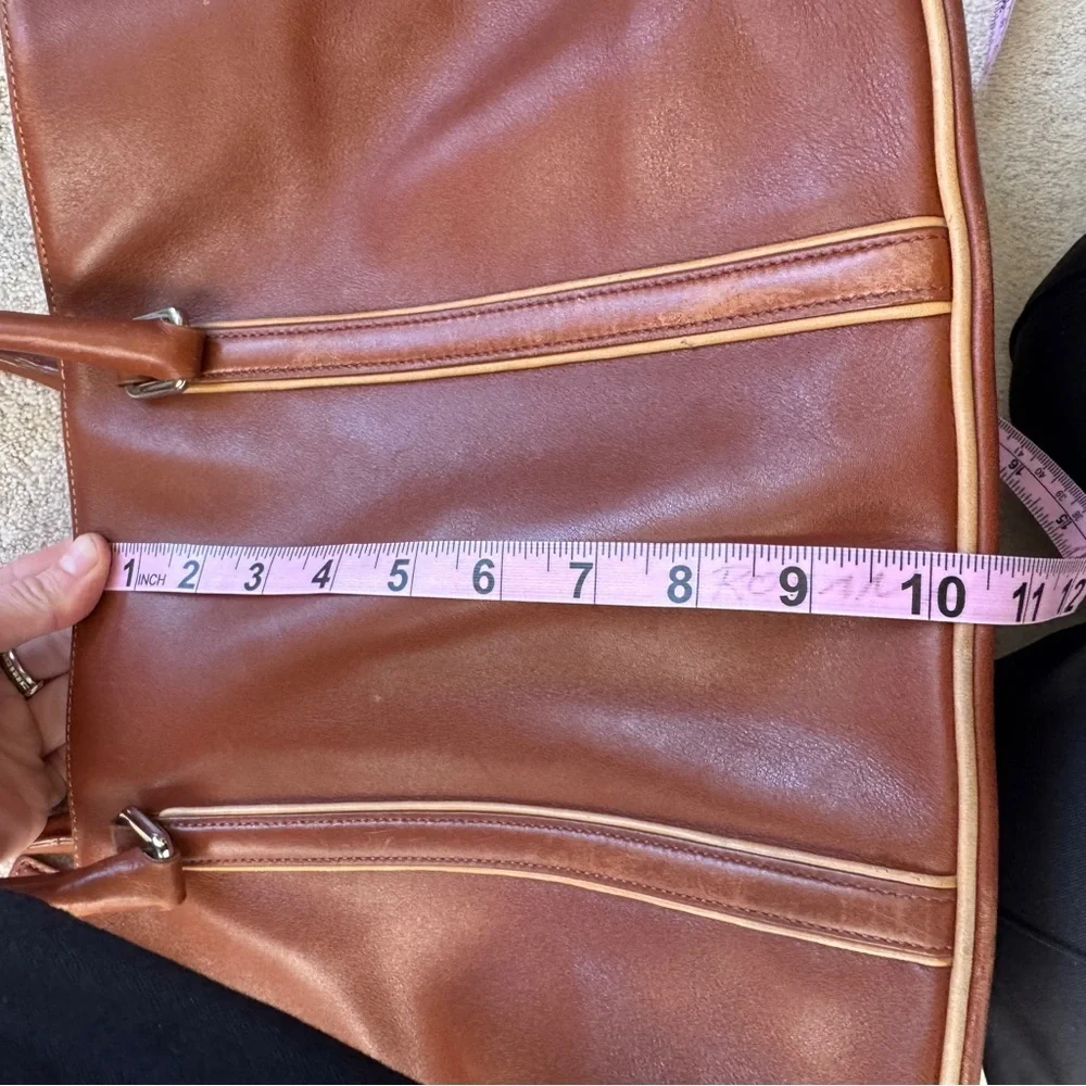 Vintage Coach Hampton Brown Leather Tote Bag